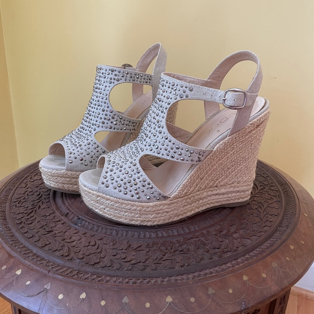 Used Aldo Espadrille wedge sandal.